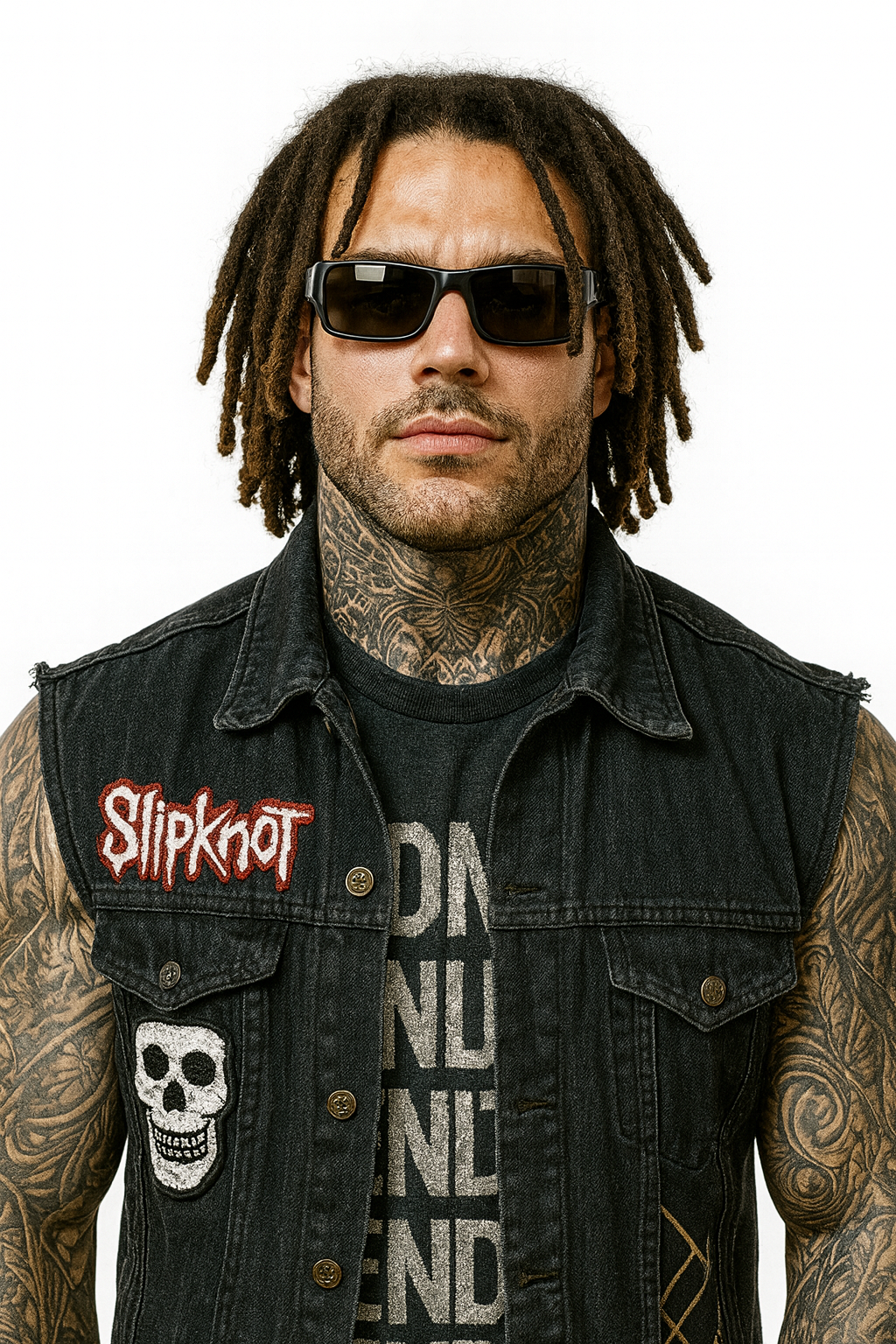 Tattooed musician portrait